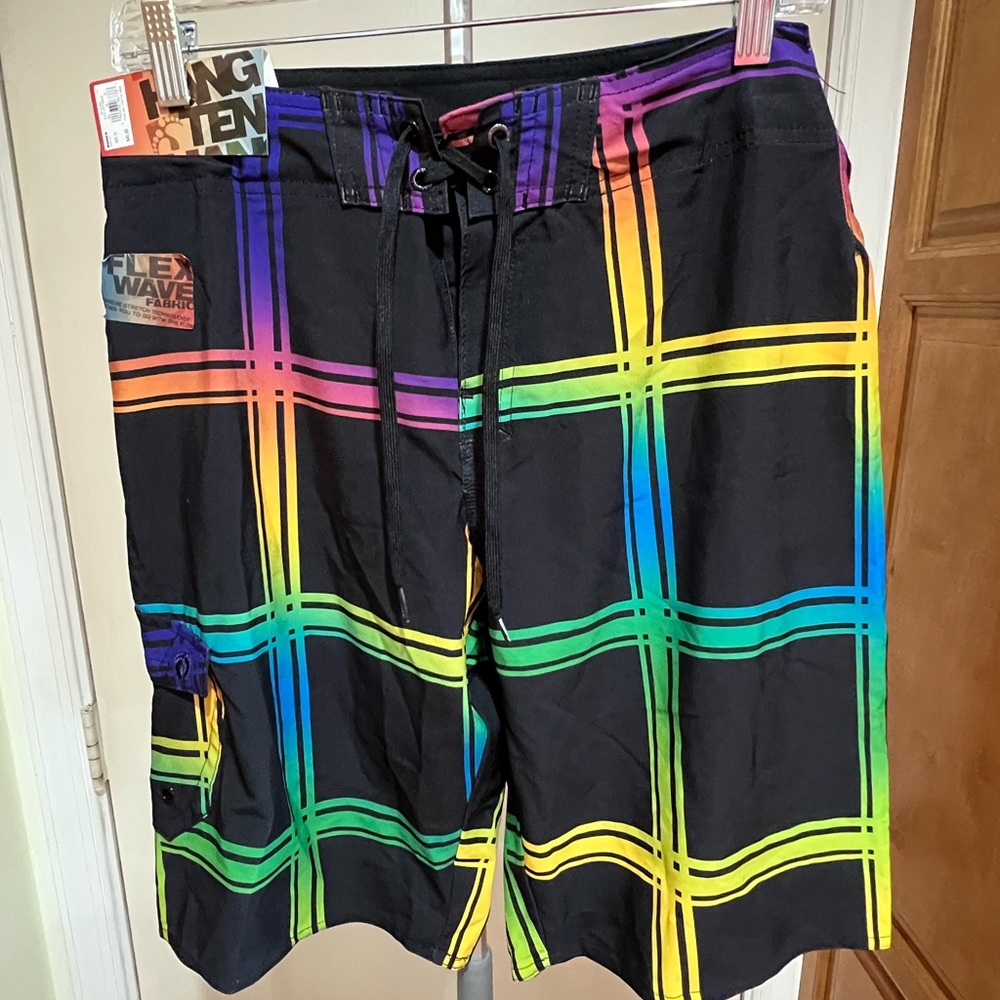 HANG TEN BOARDSHORTS MENS SIZE 32 FLEX WAVE FABRIC NWT